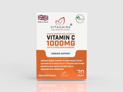 VitaGains Vitamin C 1000mg with Citrus Bioflavonoid’s