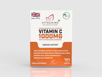 VitaGains Vitamine C 1000mg avec Bioflavonoïdes Citrus 1