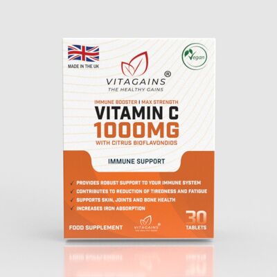 VitaGains Vitamine C 1000mg avec Bioflavonoïdes Citrus