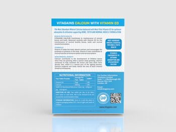 VitaGains Calcium avec Vitamine D3 2