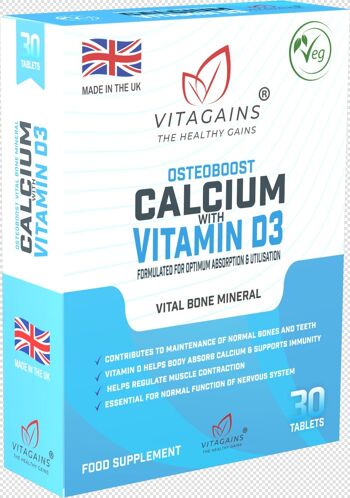 VitaGains Calcium avec Vitamine D3 3