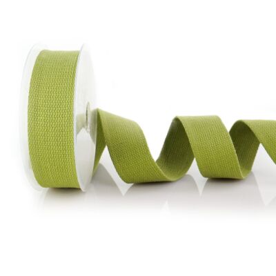 Heavy Duty 100% Cotton Webbing Olive Green 30mm x 5m