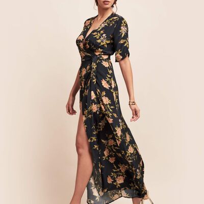 Esme Flora Silk Maxi Dress