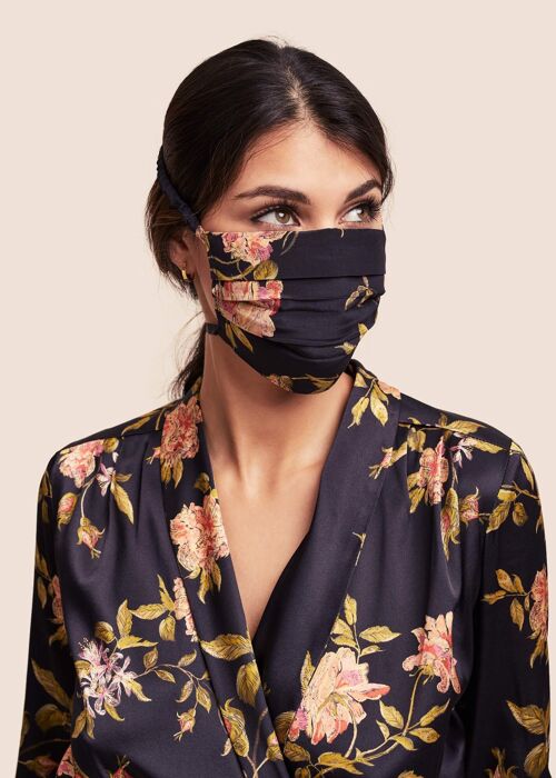 Silk Face Mask - Flora