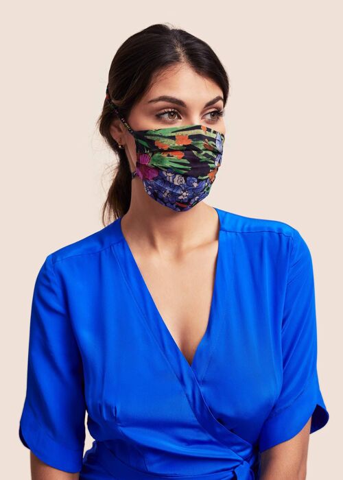 Silk Face Mask - Liberty London Dahlia