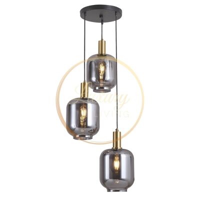 Lily 3-Light Hanging Lamp Round