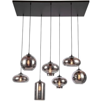 Ava Hanging Lamp Smoke Glass 7-Light