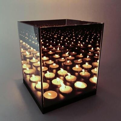 Tea light holder Infinity Black 3D 9-Light