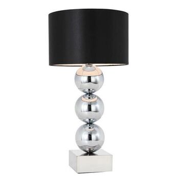 Lampe globe socle bloc Chrome 1