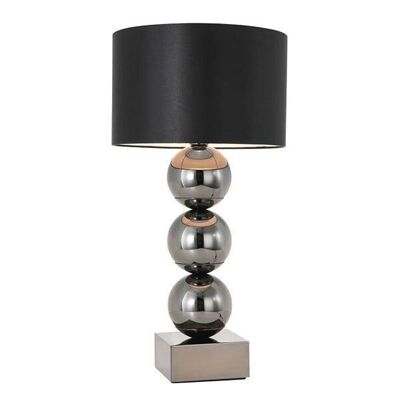 Lampe globe socle bloc Anthracite