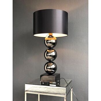 Lampe globe socle bloc Anthracite 2