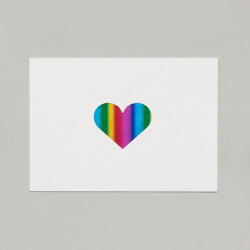 Heart Card - Rainbow
