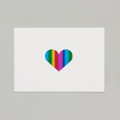 Herzkarte - Regenbogen