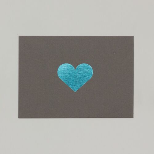 Heart Card - Turquoise