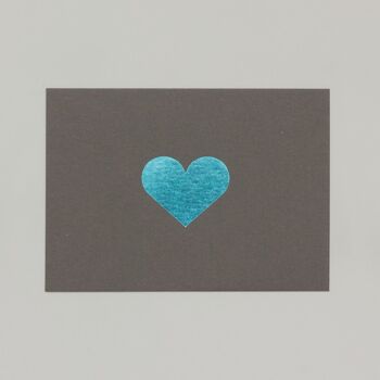 Heart Card - Turquoise