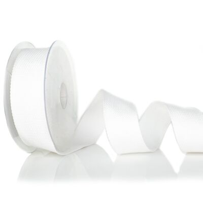 Heavy Duty 100% Cotton Webbing White 40mm x 5m