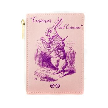 Portefeuille porte-monnaie rose original Alice au pays des merveilles 2
