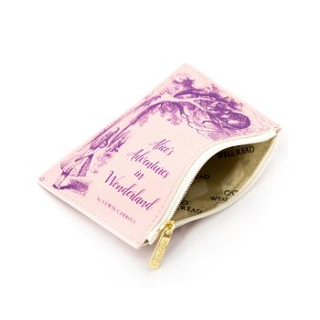 Portefeuille porte-monnaie rose original Alice au pays des merveilles 4