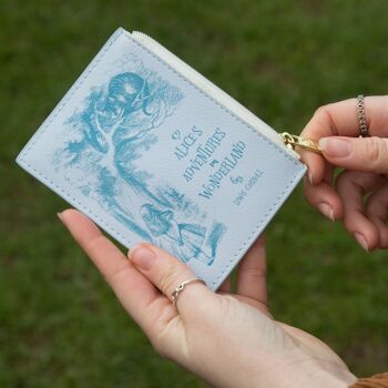 Portefeuille Alice in Wonderland Original Purple Book Coin Purse 1