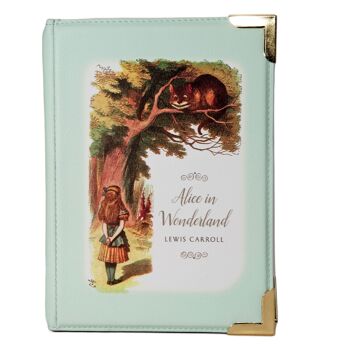 Alice au Pays des Merveilles Original Turquoise Book Sac à main Crossbody Purse - Petit 4