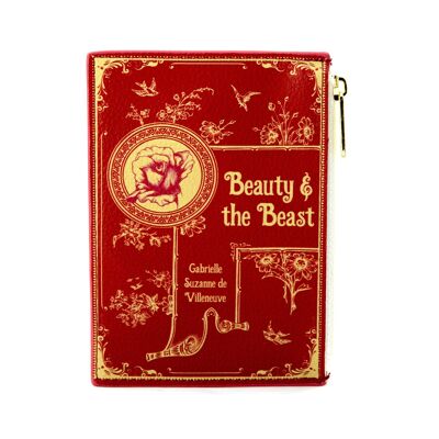 La Bella e La Bestia Portafoglio Portamonete Libro Rosso