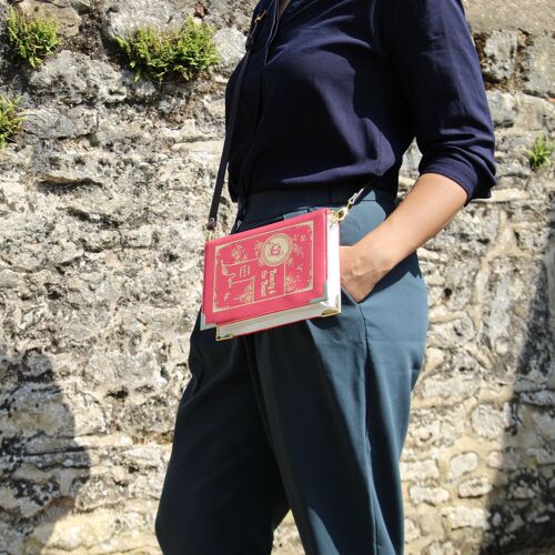 The Beauty and The Beast Red Book Handbag Crossbody Purse - Small