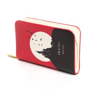 Monedero con cremallera envolvente Dracula Moon Book