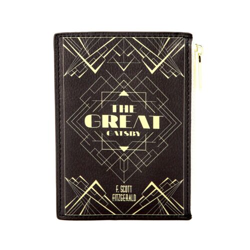 The Great Gatsby Art Deco Black Book Coin Purse Wallet