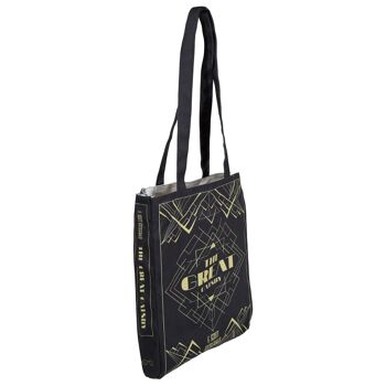 Sac fourre-tout noir Gatsby Art Deco Book 4