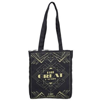 Sac fourre-tout noir Gatsby Art Deco Book 5