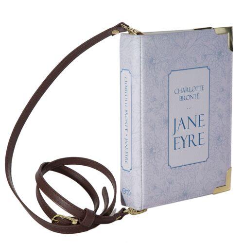 Jane Eyre Lilac Book Handbag Crossbody Purse - Large