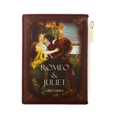Roméo et Juliette Kiss Brown Book Coin Purse Wallet