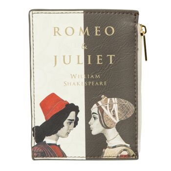 Portefeuille de cartes porte-monnaie livre noir et blanc Roméo et Juliette 3