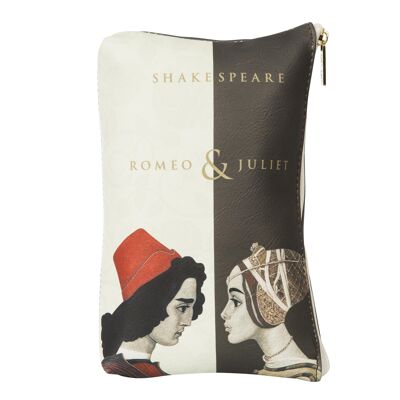 Romeo and Juliet Black and White Book Pouch Purse Clutch