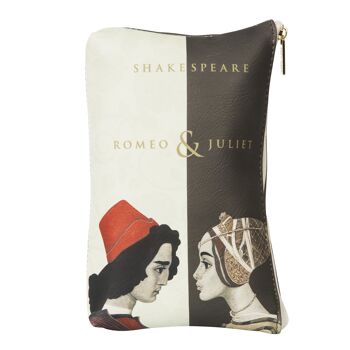 Pochette de sac à main Roméo et Juliette en noir et blanc 1