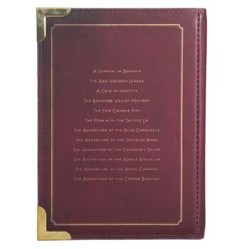 Pochette à bandoulière Sherlock Holmes Silhouette Bordeaux Book Sac à main - Grand 4