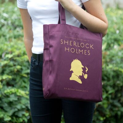 Sherlock Holmes Silhouette Tote Bag
