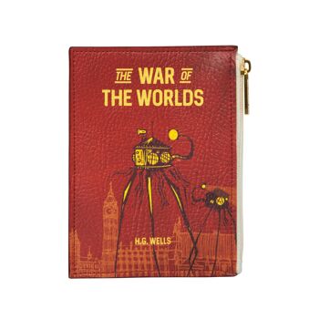 Portefeuille de cartes porte-monnaie livre rouge foncé La guerre des mondes 3