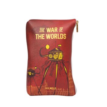 Pochette de sac à main de poche de livre rouge foncé de la guerre des mondes 4