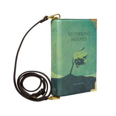 Wuthering Heights Green Book Handbag Crossbody Clutch - Small