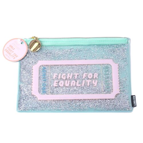 Stronger toghether glitter clutch hf