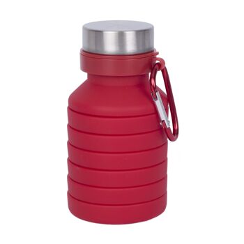 BOUTEILLE PLIABLE EN SILICONE ROUGE HF 2