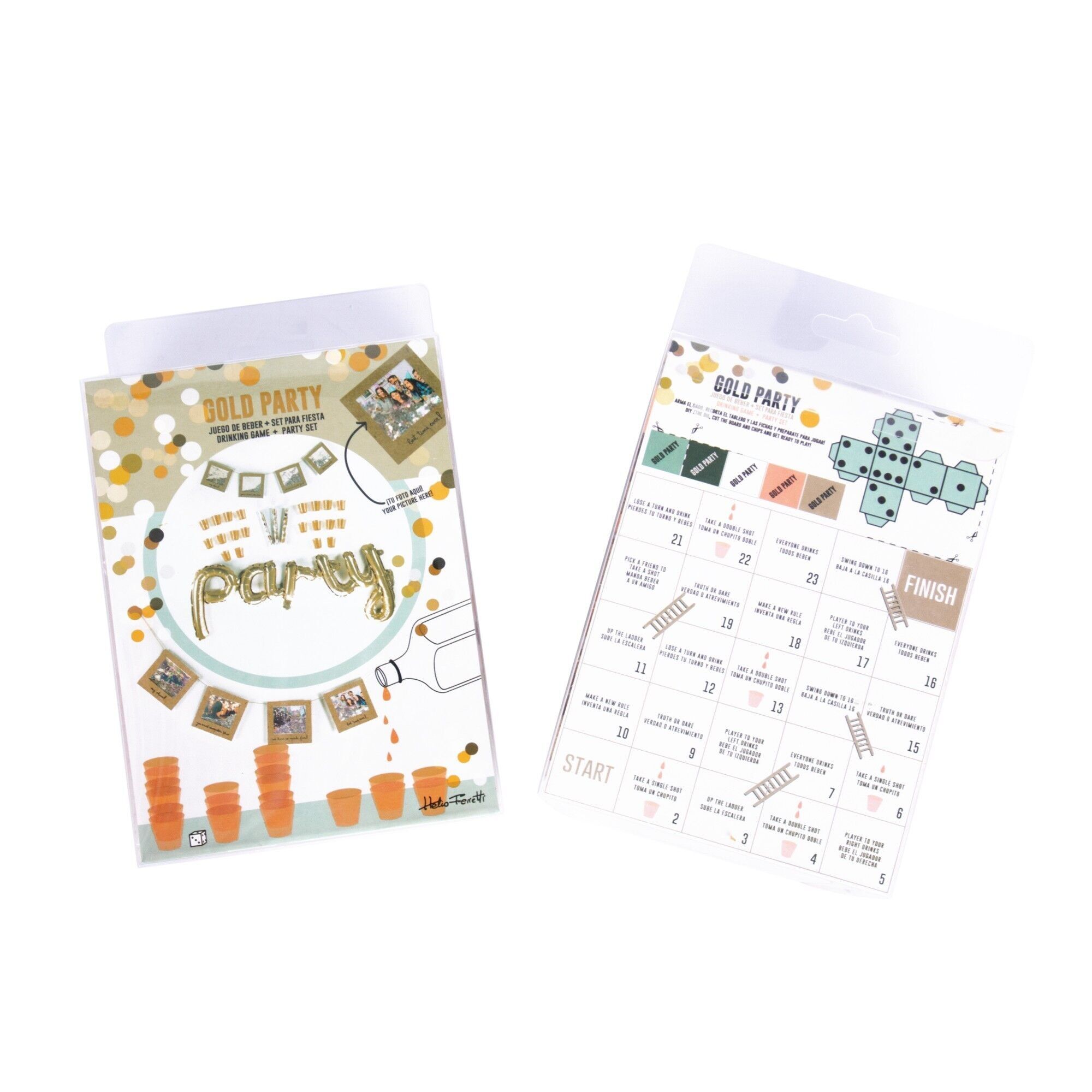 PARTY SET + JEU A BOIRE GOLD PARTY HF