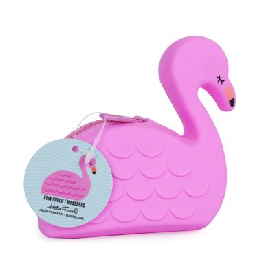 Silicone purse baby flamingo hf