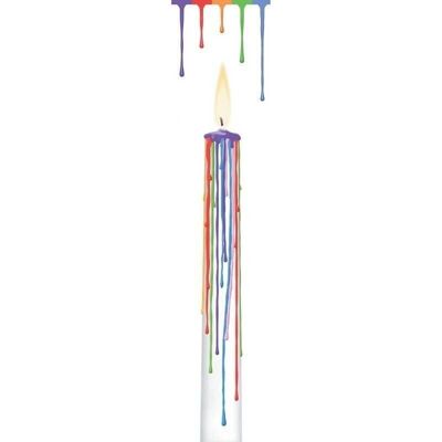 Drip Candle - Multi Colour Drip 2 Candle