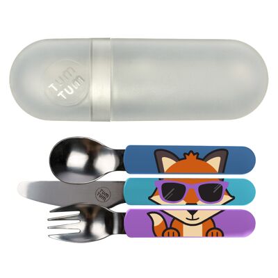 Easy Scoop Toddler Cutlery with Travel Case, Felicity Fox