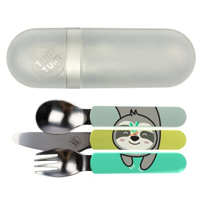 Easy Scoop Toddler Cutlery with Travel Case, Stanley Sloth
