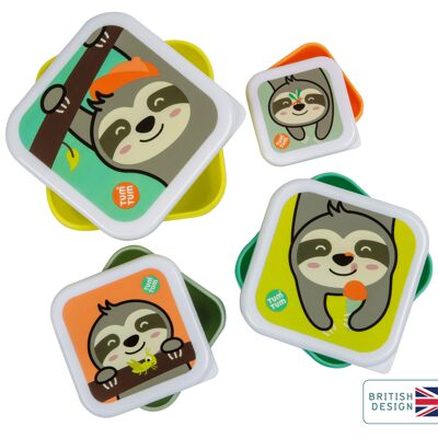 Set of 4 Nesting Snack Pots for Kids, Stanley Sloth