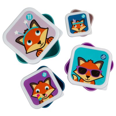 Set of 4 Nesting Snack Pots for Kids, Felicity Fox