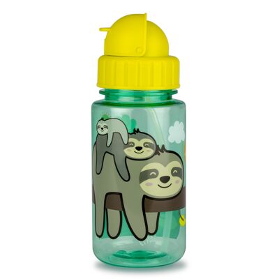 Flip Top Kids Water Bottle with Straw, Stanley Sloth, 400ml